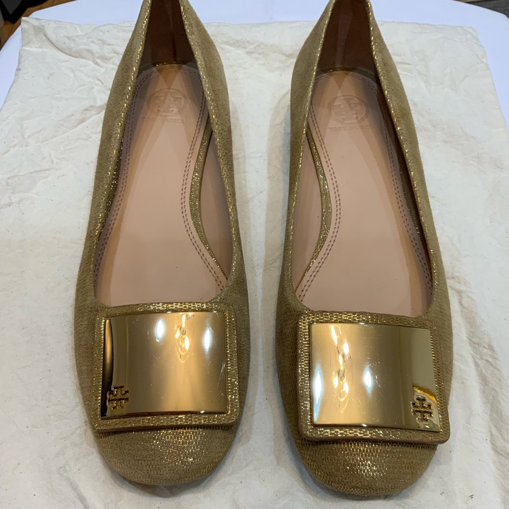 Tory Burch Gold Women’s Flat Dress Shoes Size 10M